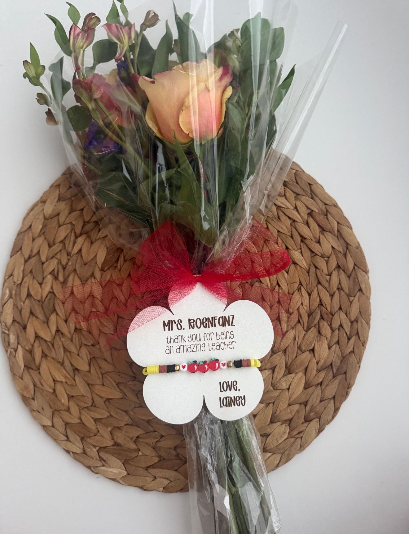 Personalized Teacher Bracelet Gift Tag