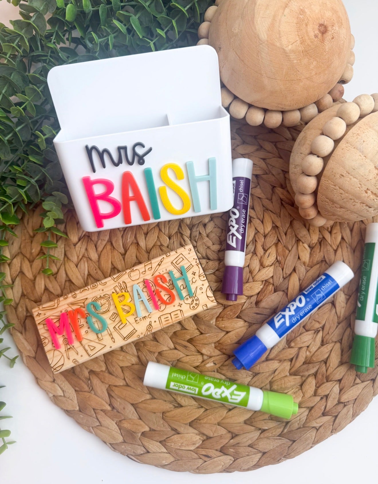 Magnetic Whiteboard Organizer & Dry Eraser Set