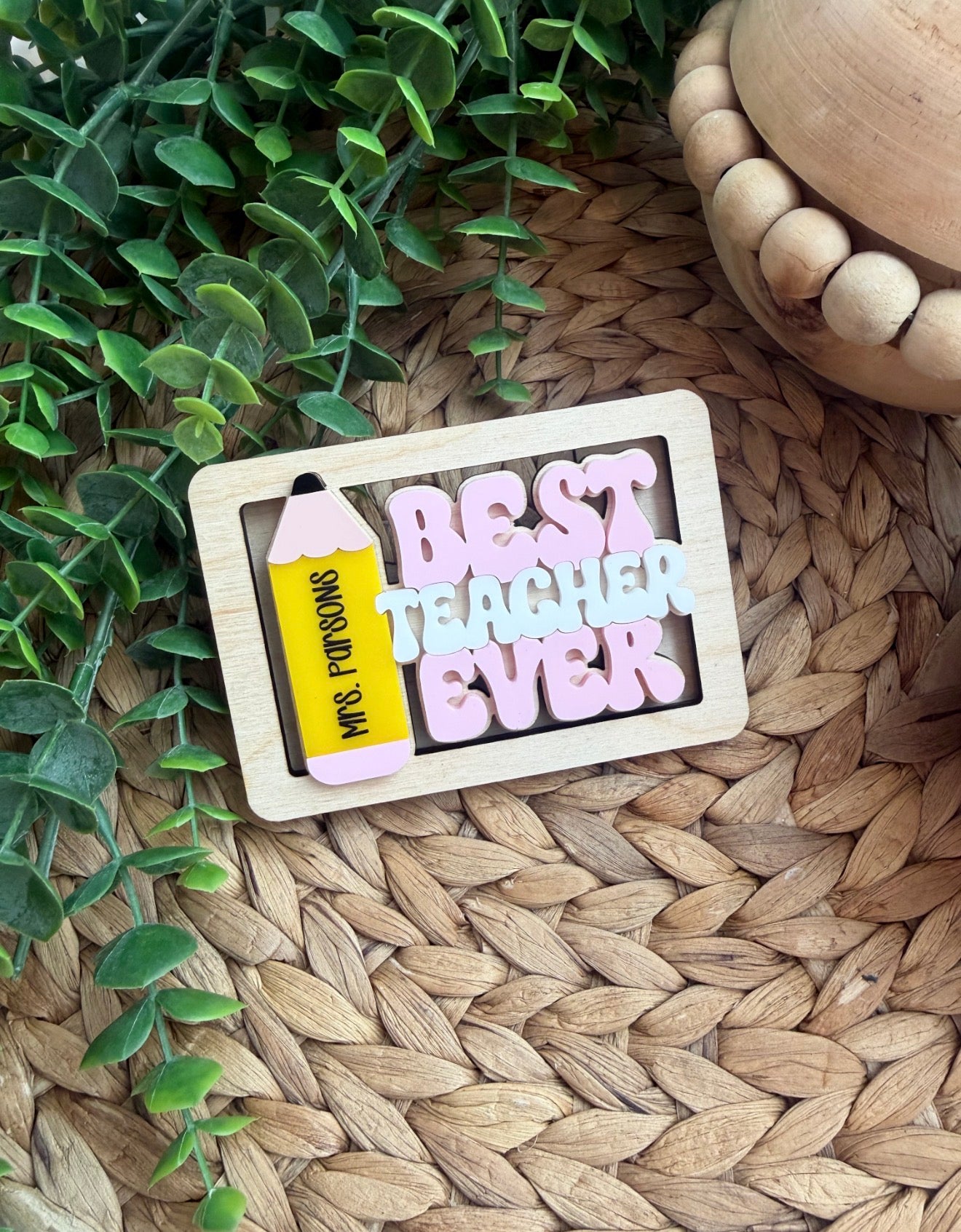 Best Teacher Ever Gift Card Holder