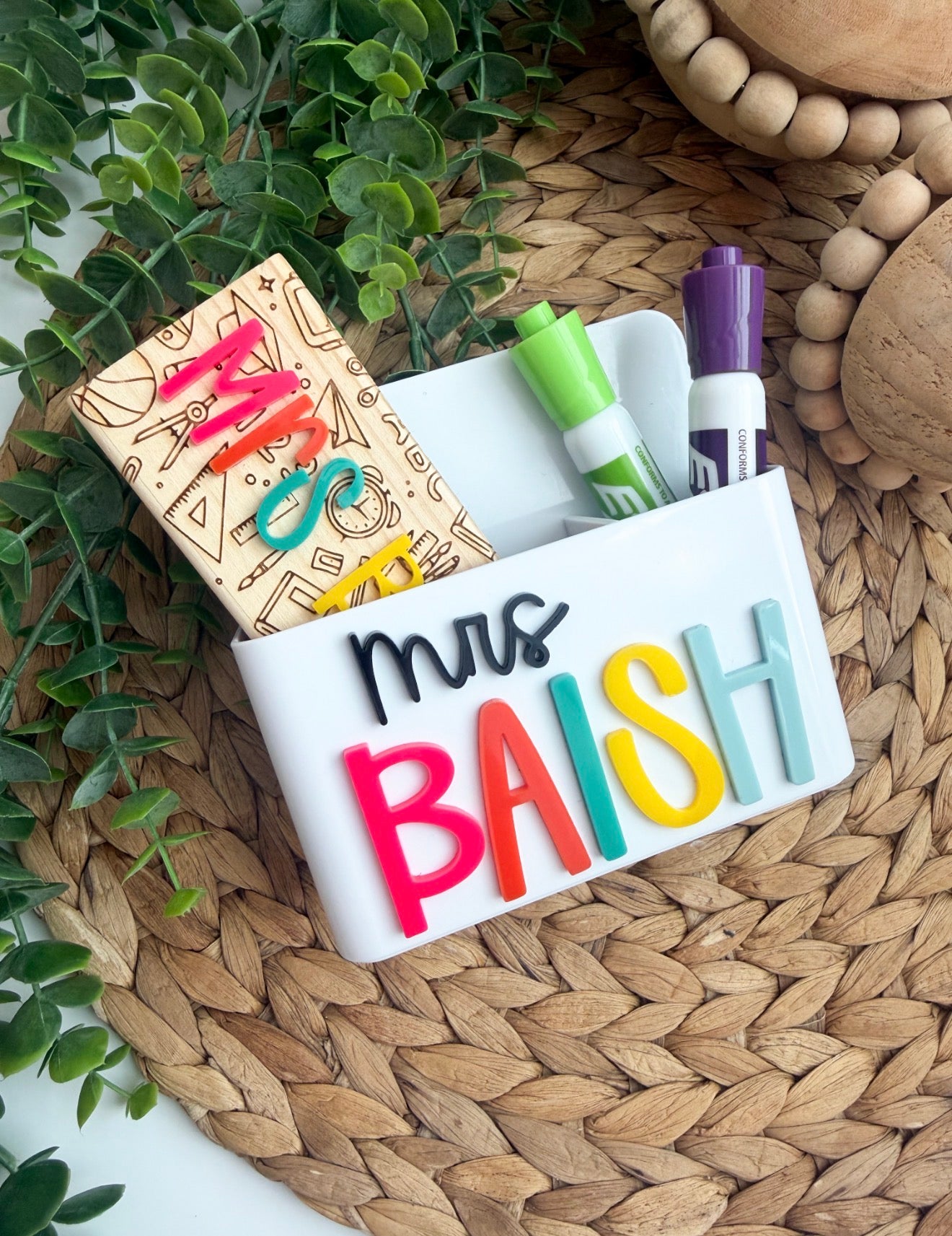 Magnetic Whiteboard Organizer & Dry Eraser Set